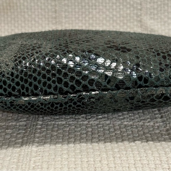 Stephanie Johnson Green & Black Snakeskin Cosmetic Bag with Gold Accent - Picture 5 of 8